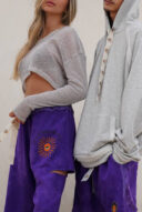 סריג משי אפור מלאנג