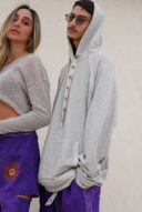 קפוצון אפור גבר כיסים