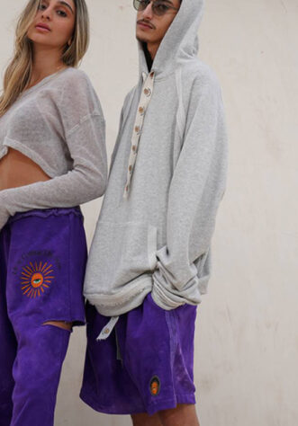 שורט סגול וואש גבר