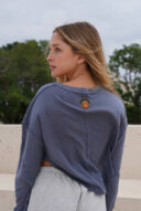 בייס כותנת משי נייבי