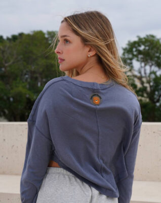 בייס כותנת משי נייבי