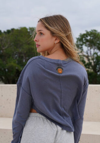 בייס כותנת משי נייבי