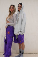 סריג משי אפור מלאנג