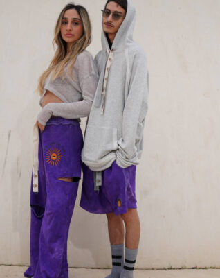 שורט סגול וואש גבר