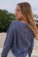 בייס כותנת משי נייבי